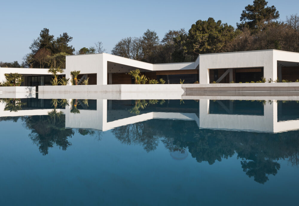 Modern architecture filming location in Slovenia or Croatia