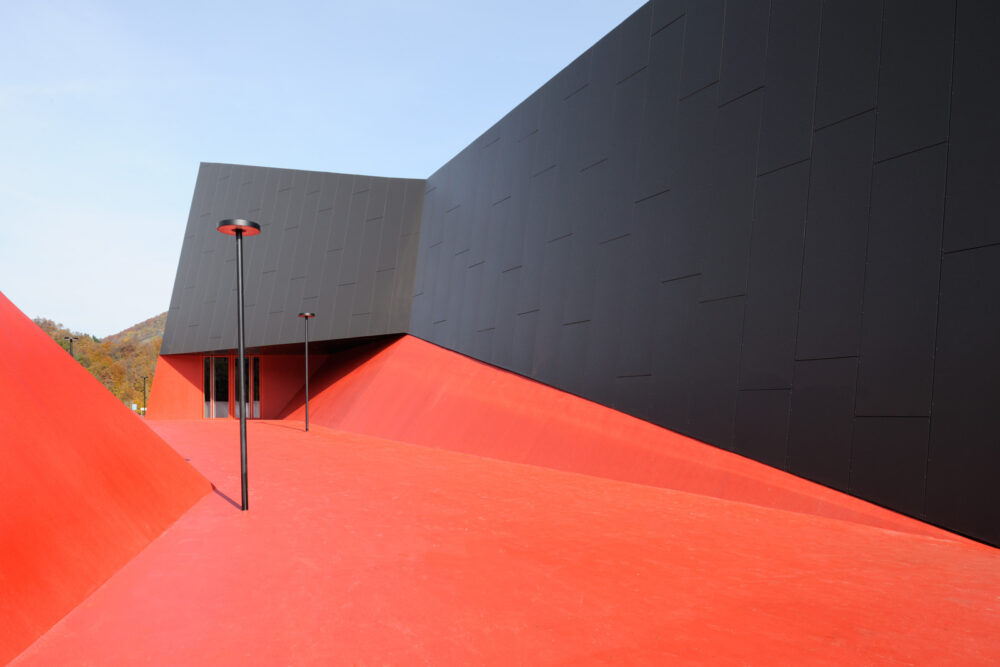 Modern architecture filming location in Slovenia or Croatia