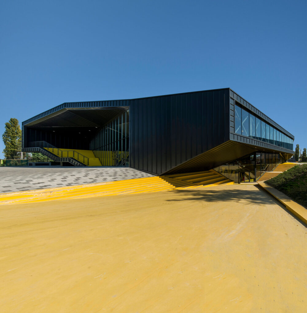 Modern architecture filming location in Slovenia or Croatia
