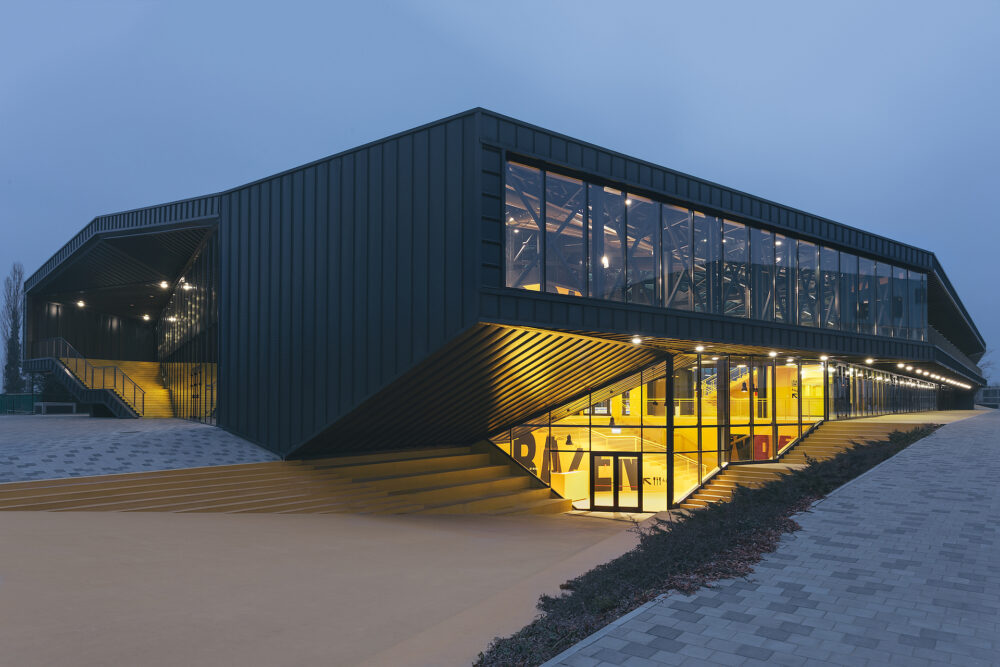 Modern architecture filming location in Slovenia or Croatia