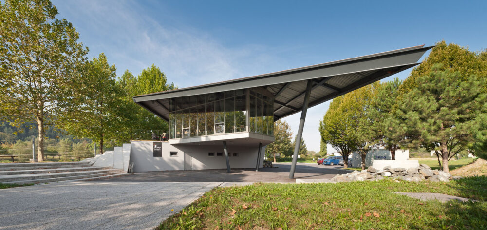 Modern architecture filming location in Slovenia or Croatia