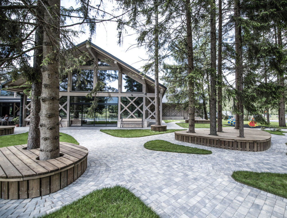 Modern architecture filming location in Slovenia or Croatia