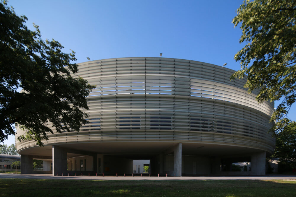 Modern architecture filming location in Slovenia or Croatia
