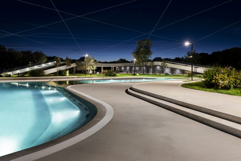 Modern architecture filming location in Slovenia or Croatia