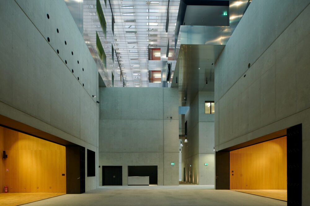 Modern architecture filming location in Slovenia or Croatia