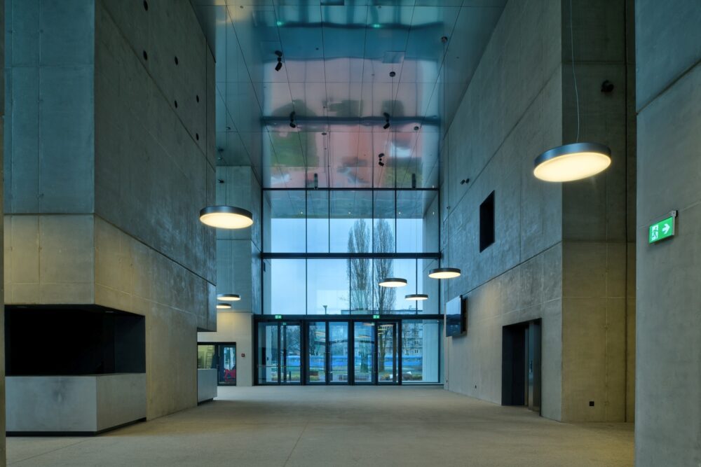 Modern architecture filming location in Slovenia or Croatia